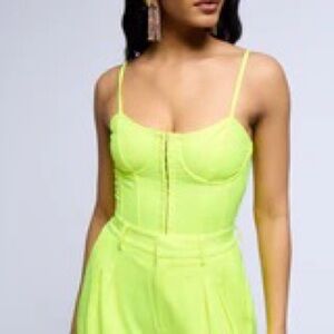 Brand new neon yellow corset. HOT.